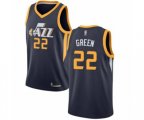 Utah Jazz #22 Jeff Green Swingman Navy Blue Basketball Jersey - Icon Edition