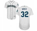 Seattle Mariners #32 Jay Bruce White Home Flex Base Authentic Collection Baseball Jersey