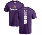 Minnesota Vikings #42 Ben Gedeon Purple Backer T-Shirt