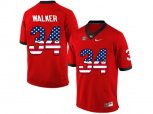 2016 US Flag Fashion-Men's Georgia Bulldogs Herchel Walker #34 College Football Limited Jerseys - Red