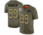 Los Angeles Rams #99 Aaron Donald 2019 Olive Camo Salute to Service Limited Jersey