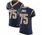 Los Angeles Rams #75 Deacon Jones Navy Blue Team Color Vapor Untouchable Elite Player Football Jersey