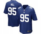 New York Giants #95 B.J. Hill Game Royal Blue Team Color Football Jersey