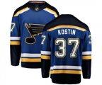 St. Louis Blues #37 Klim Kostin Fanatics Branded Royal Blue Home Breakaway NHL Jersey