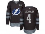 Tampa Bay Lightning #4 Vincent Lecavalier Authentic Black 1917-2017 100th Anniversary NHL Jersey