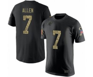 Carolina Panthers #7 Kyle Allen Black Camo Salute to Service T-Shirt