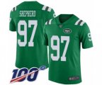 New York Jets #97 Nathan Shepherd Limited Green Rush Vapor Untouchable 100th Season Football Jersey