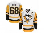 CCM Pittsburgh Penguins #68 Jaromir Jagr Authentic White Throwback NHL Jersey