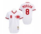 Cincinnati Reds #8 Joe Morgan Authentic White Throwback Baseball Jersey