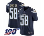 Los Angeles Chargers #58 Thomas Davis Sr Navy Blue Team Color Vapor Untouchable Limited Player 100th Season Football Jersey