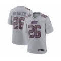 New York Giants #26 Saquon Barkley Gray Atmosphere Fashion Stitched Game Jersey