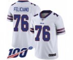 Buffalo Bills #76 Jon Feliciano White Vapor Untouchable Limited Player 100th Season Football Jersey