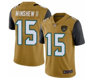 Jacksonville Jaguars #15 Gardner Minshew II Limited Gold Rush Vapor Untouchable Football Jersey