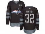 Washington Capitals #32 Dale Hunter Authentic Black 1917-2017 100th Anniversary NHL Jersey