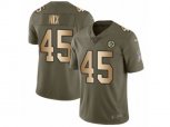 Pittsburgh Steelers #45 Roosevelt Nix Limited Olive Gold 2017 Salute to Service NFL Jersey