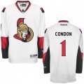Ottawa Senators #1 Mike Condon Authentic White Away NHL Jersey