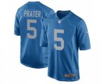 Detroit Lions #5 Matt Prater Game Blue Alternate Football Jersey