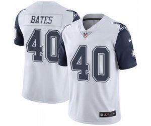 Dallas Cowboys #40 Bill Bates Limited White Rush Vapor Untouchable Football Jersey