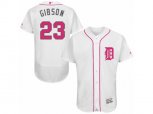 Detroit Tigers #23 Kirk Gibson Authentic White Fashion Flex Base MLB Jersey