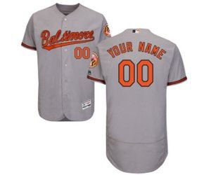 Baltimore Orioles Customized Grey Road Flex Base Authentic Collection Baseball Jersey