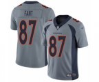Denver Broncos #87 Noah Fant Limited Silver Inverted Legend Football Jersey
