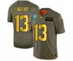 Miami Dolphins #13 Dan Marino Limited Olive Gold 2019 Salute to Service Football Jersey