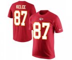 Kansas City Chiefs #87 Travis Kelce Red Rush Pride Name & Number T-Shirt
