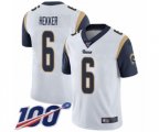 Los Angeles Rams #6 Johnny Hekker White Vapor Untouchable Limited Player 100th Season Football Jersey