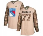 Adidas New York Rangers #77 Anthony DeAngelo Authentic Camo Veterans Day Practice NHL Jersey
