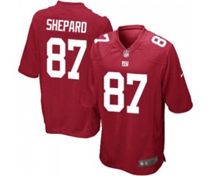 New York Giants #87 Sterling Shepard Game Red Alternate Football Jersey