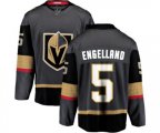 Vegas Golden Knights #5 Deryk Engelland Authentic Black Home Fanatics Branded Breakaway NHL Jersey
