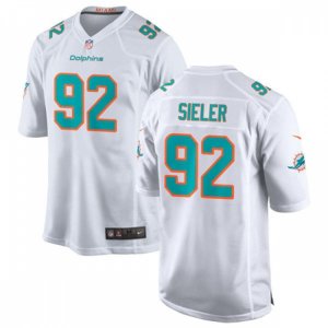 Miami Dolphins #92 Zach Sieler Nike White Vapor Limited Jersey