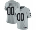 Oakland Raiders #00 Jim Otto Limited Silver Inverted Legend Football Jersey