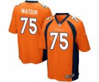 Denver Broncos #75 Menelik Watson Game Orange Team Color Football Jersey