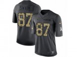 Dallas Cowboys #87 Geoff Swaim Limited Black 2016 Salute to Service NFL Jersey