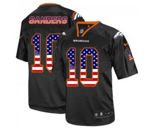 Denver Broncos #10 Emmanuel Sanders Elite Black USA Flag Fashion Football Jersey
