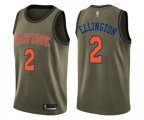 New York Knicks #2 Wayne Ellington Swingman Green Salute to Service Basketball Jersey