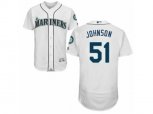 Seattle Mariners #51 Randy Johnson White Flexbase Authentic Collection MLB Jersey