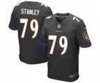 Baltimore Ravens #79 Ronnie Stanley Elite Black Alternate Football Jersey