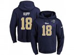 Los Angeles Rams #18 Cooper Kupp Navy Blue Name & Number Pullover NFL Hoodie