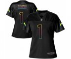 Women Los Angeles Chargers #1 Ty Long Game Black Fashion Football Jersey