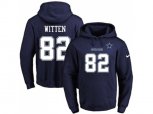 Dallas Cowboys #82 Jason Witten Navy Blue Name & Number Pullover NFL Hoodie