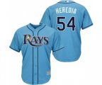 Tampa Bay Rays #54 Guillermo Heredia Replica Light Blue Alternate 2 Cool Base Baseball Jersey