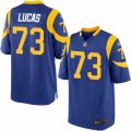 Los Angeles Rams #73 Cornelius Lucas Game Royal Blue Alternate NFL Jersey