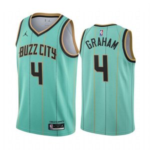 Nike Hornets #4 Devonte\'Graham Mint Green NBA Swingman 2020-21 City Edition Jersey