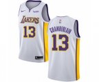 Los Angeles Lakers #13 Wilt Chamberlain Swingman White Basketball Jersey - Association Edition