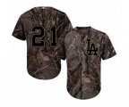 Los Angeles Dodgers #21 Walker Buehler Authentic Camo Realtree Collection MLB Jersey
