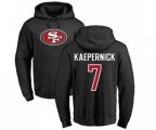 San Francisco 49ers #7 Colin Kaepernick Black Name & Number Logo Pullover Hoodie