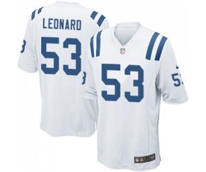 Indianapolis Colts #53 Darius Leonard Game White Football Jersey