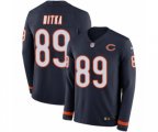 Chicago Bears #89 Mike Ditka Limited Navy Blue Therma Long Sleeve NFL Jersey